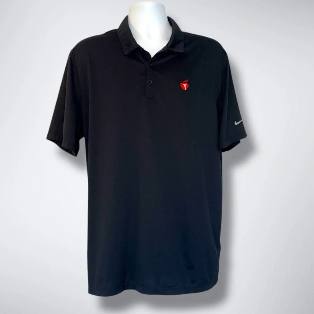 🏌️‍♂️ Nike Dri-FIT Polo Shirt Men’s XL – Black | American Heart Association Logo